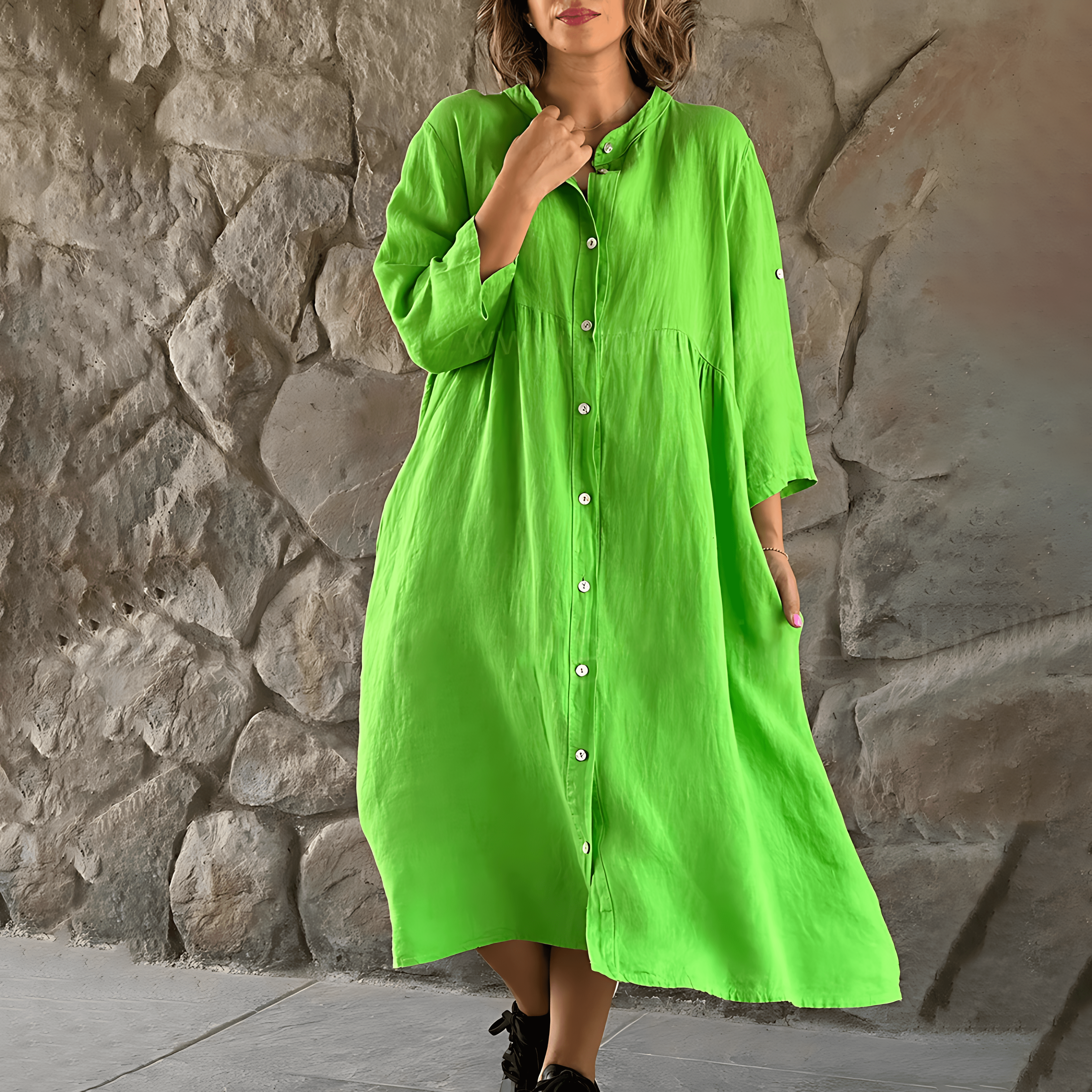 Elegant and Stylish Dress with Button for Women