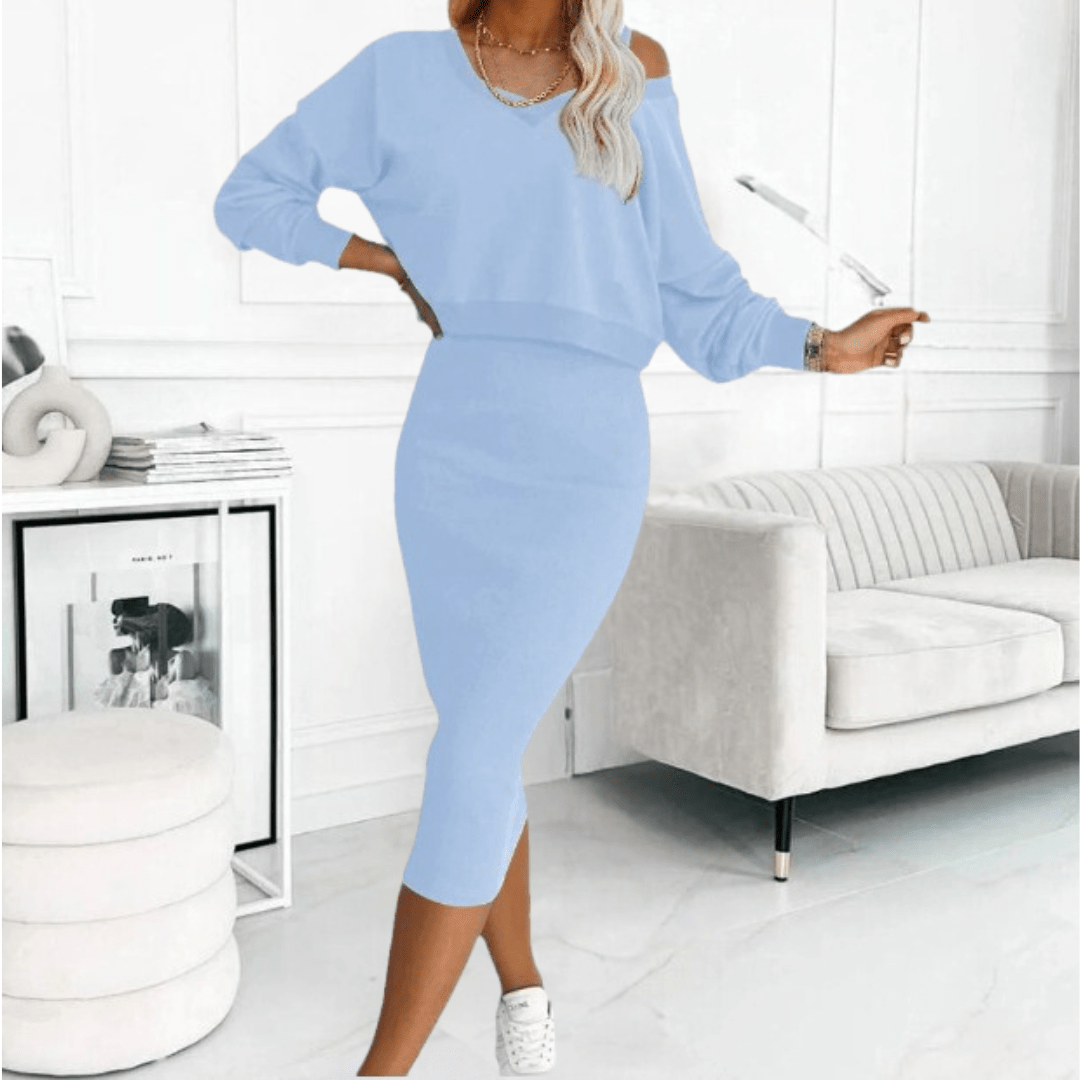 Casual and Stylish Sweatshirt and Dress Set for Women