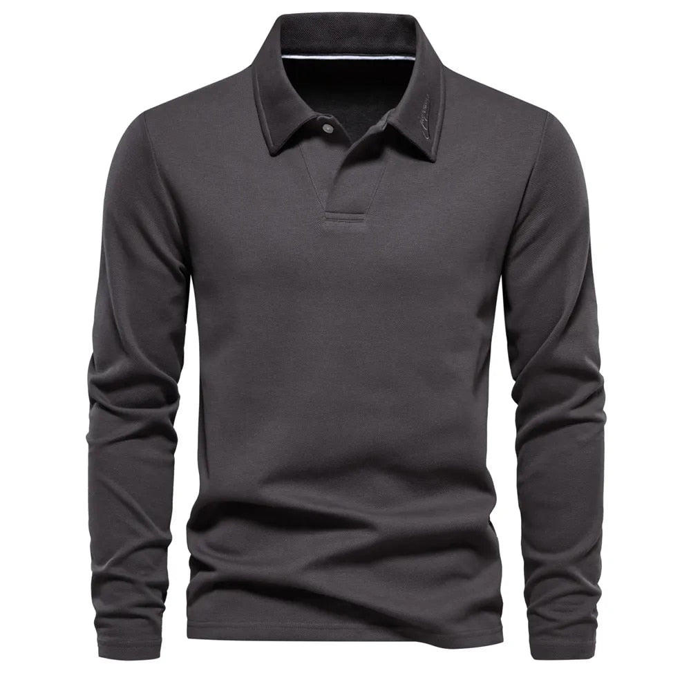 Stylish and Comfortable Long Sleeve Polo Shirt for Men