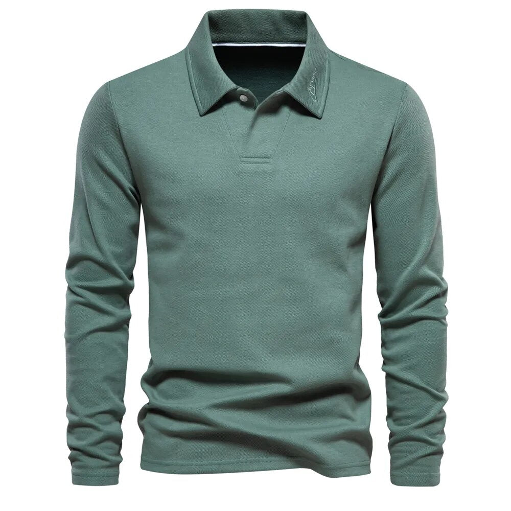 Stylish and Comfortable Long Sleeve Polo Shirt for Men