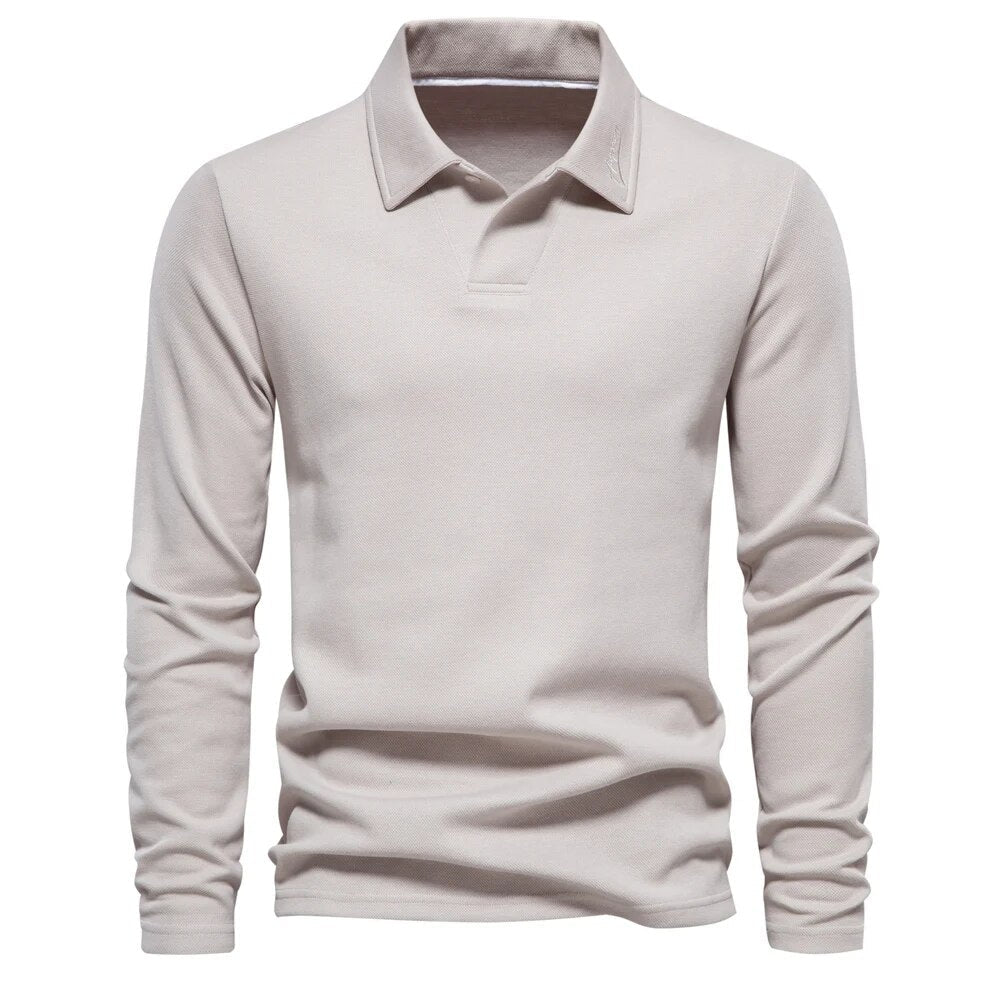 Stylish and Comfortable Long Sleeve Polo Shirt for Men