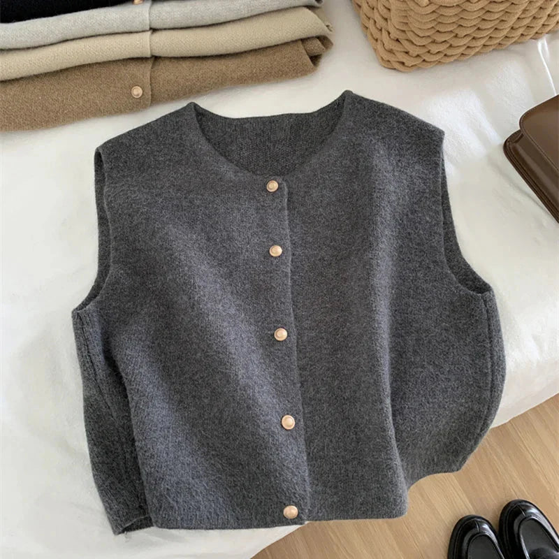 Classic and Casual Sleeveless Vest for Women