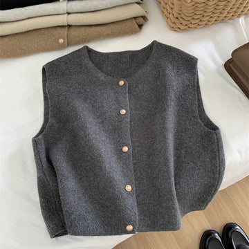 Classic and Casual Sleeveless Vest for Women