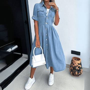 Classic and Casual Blue Dress for Women