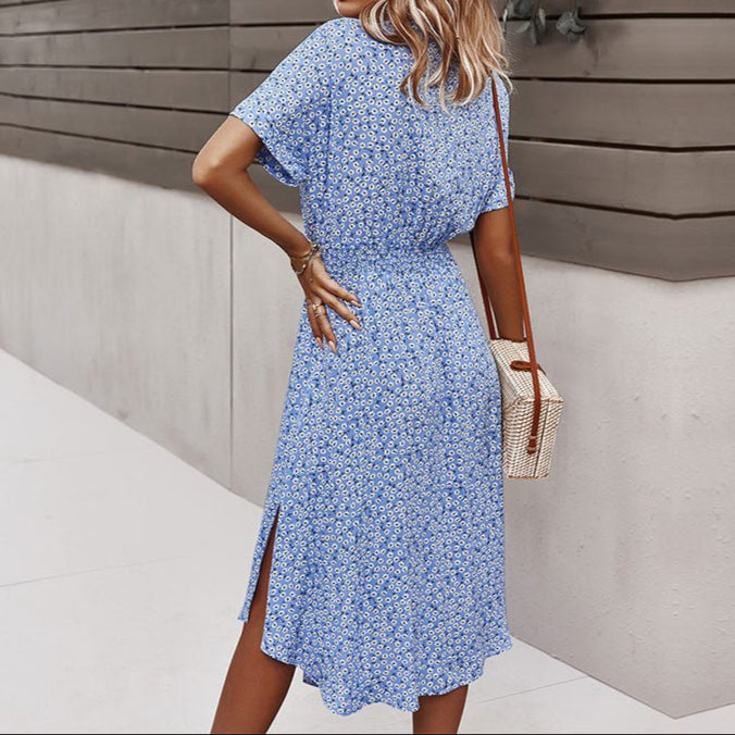 Flowy Floral Midi Dress for Women