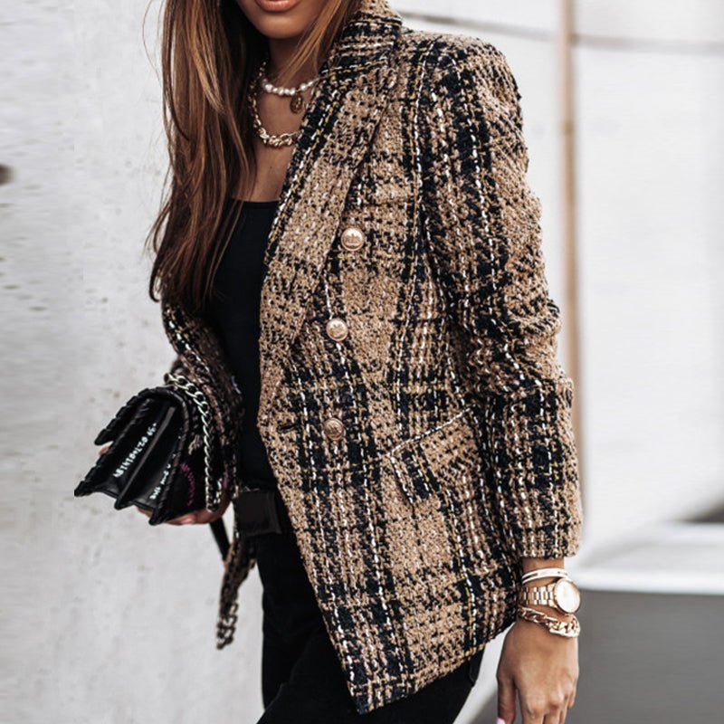 Classic and Stylish Checked Blazer for Women