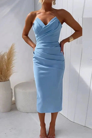 Elegant and Flattering Pleated Dress for Women