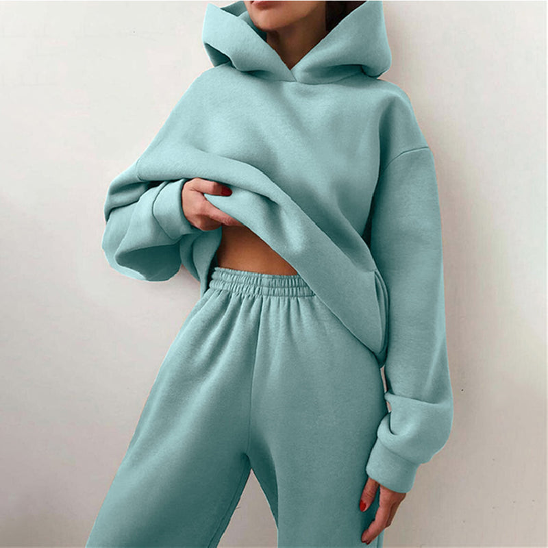 Women's Loungewear Set - Hoodie & Joggers with Kangaroo Pocket