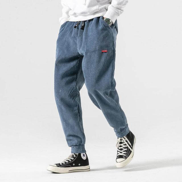 Men's Corduroy Wide Leg Joggers - Stylish and Comfortable