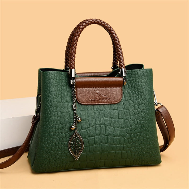 Women's Crocodile Handbag - Top Handle Satchel