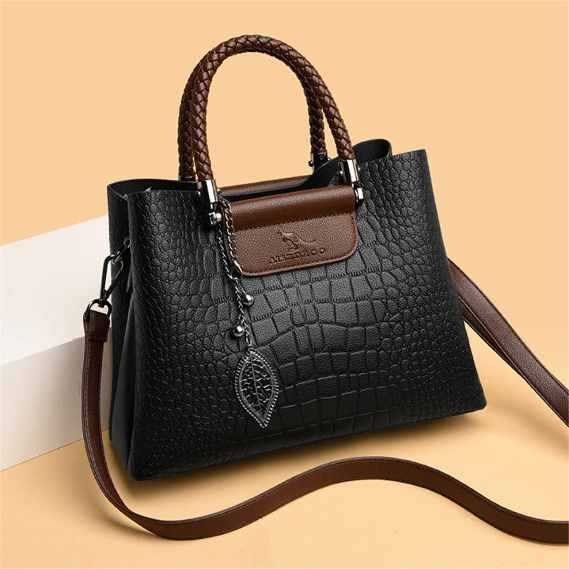 Women's Crocodile Handbag - Top Handle Satchel