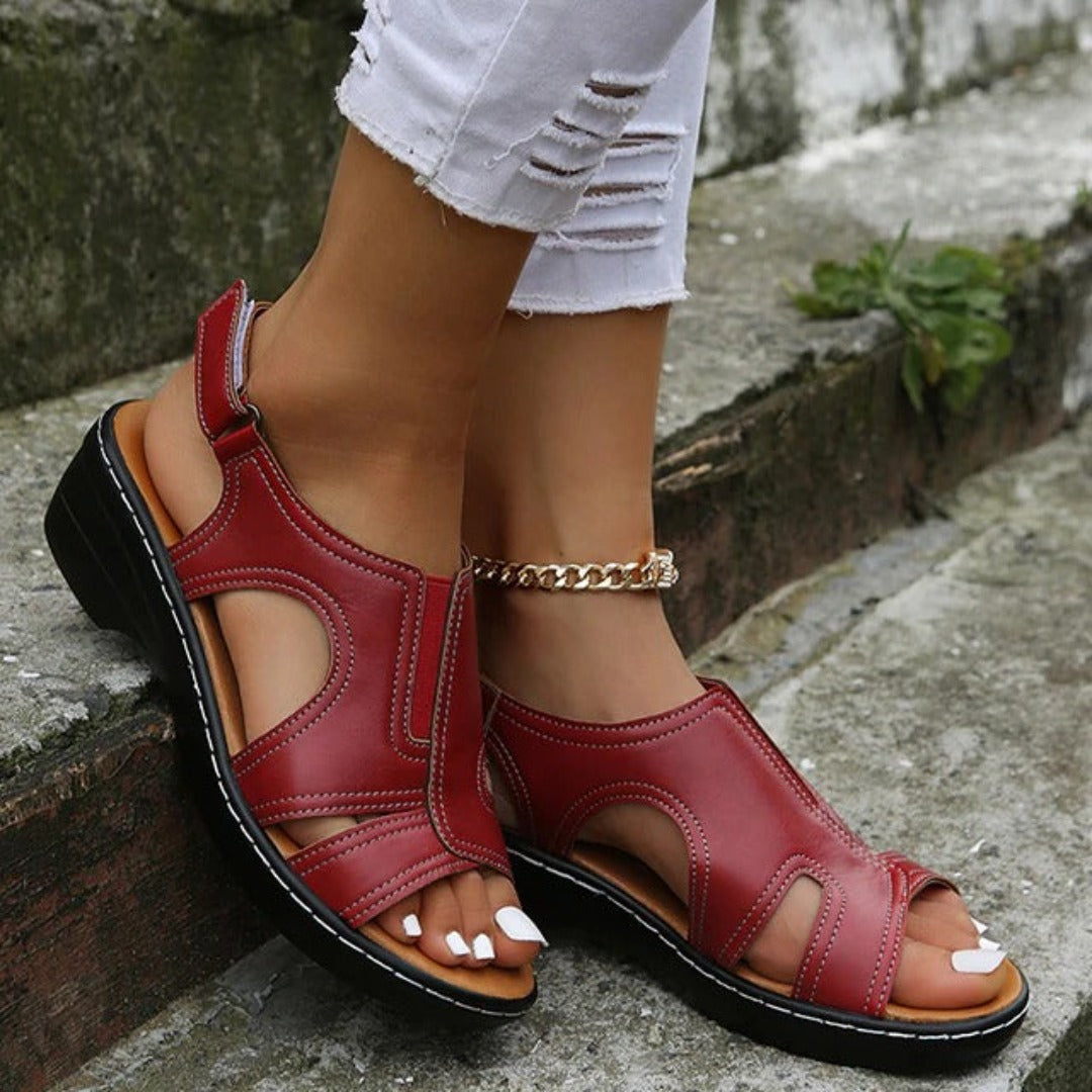 Comfortable and Supportive Soft Sole Cut-Out Wedge Sandals for Women