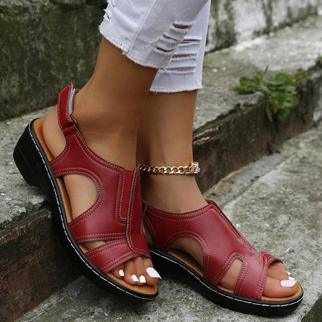 Comfortable Open Toe Wedge Sandals with Arch Support for Women