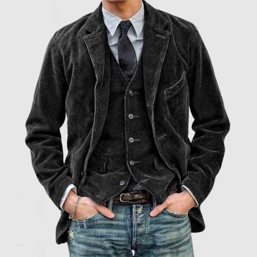 Men’s Jacket – Notch Lapel with Button Front
