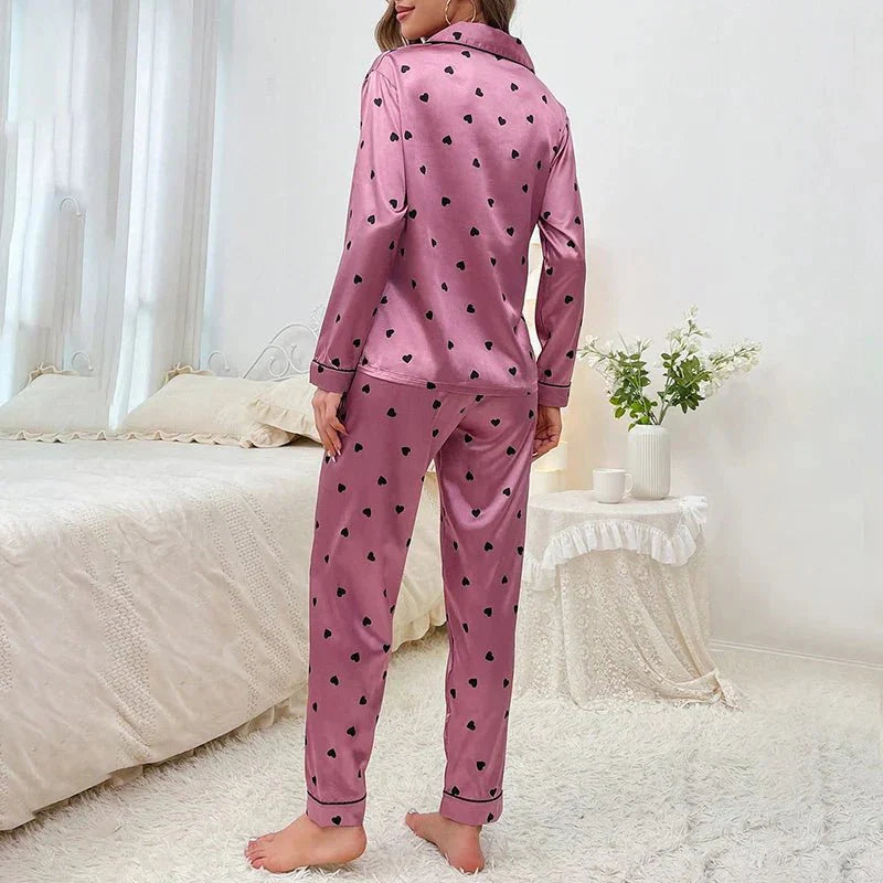 Shiela - Flamingo Print Pajama Set for Women