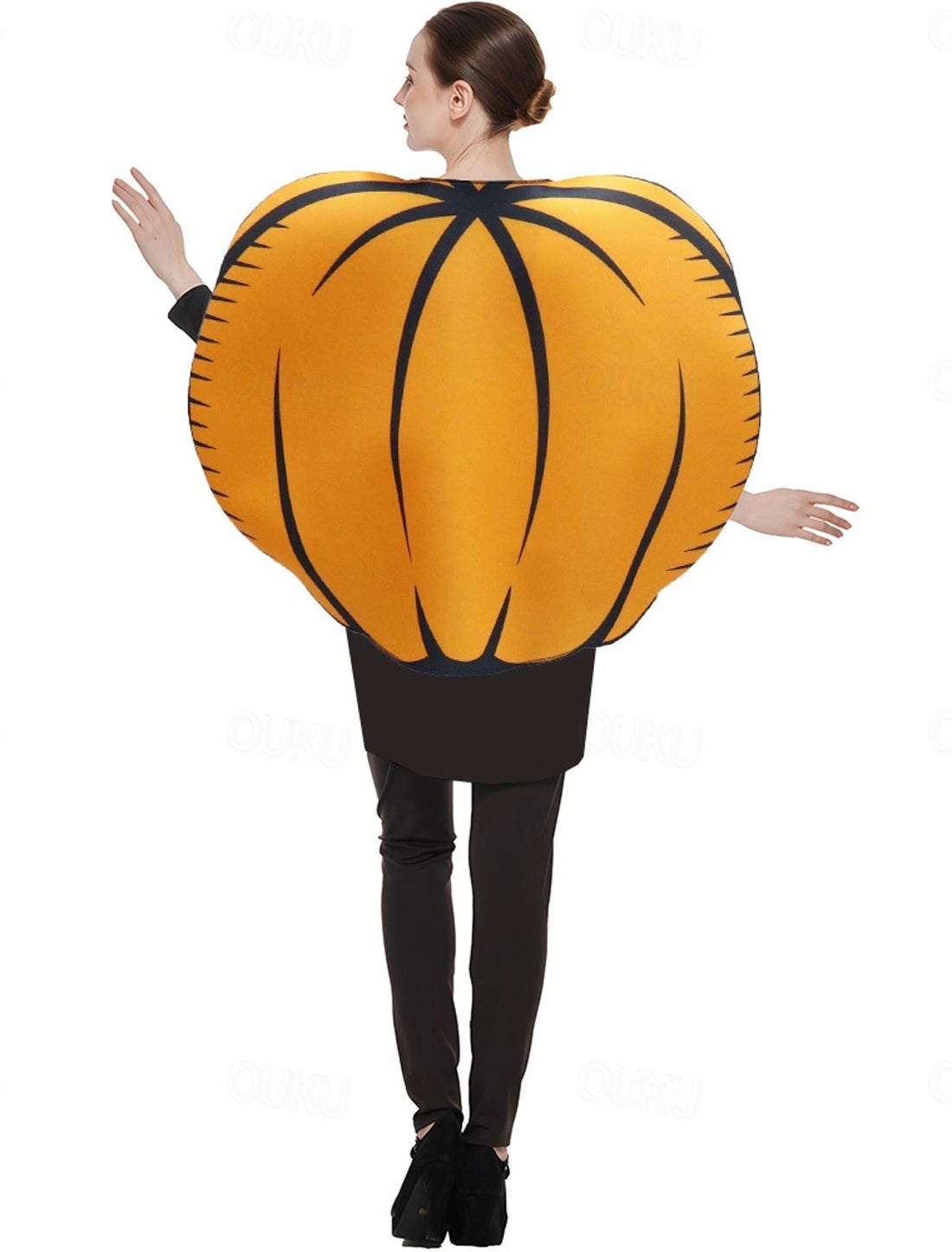 Unisex Adult Pumpkin Halloween Costume - Poncho
