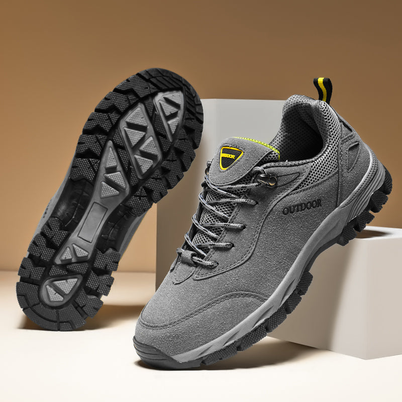 Men's Walking Trainers - Textured Mesh with Chunky Sole