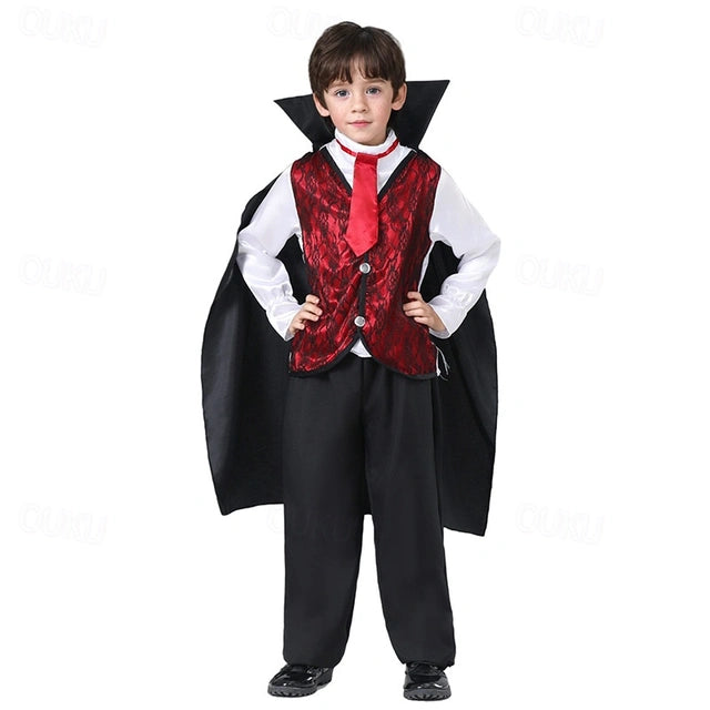 Boy's Vampire Halloween Costume -  Fancy Dress Outfit