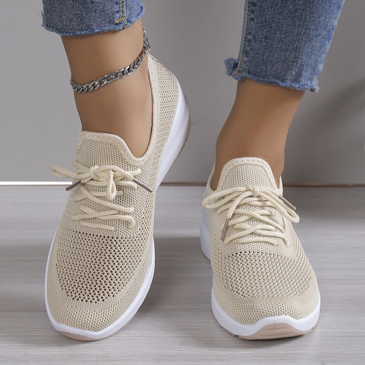 Comfortable and Breathable Mesh Slip-On Sneakers for Women