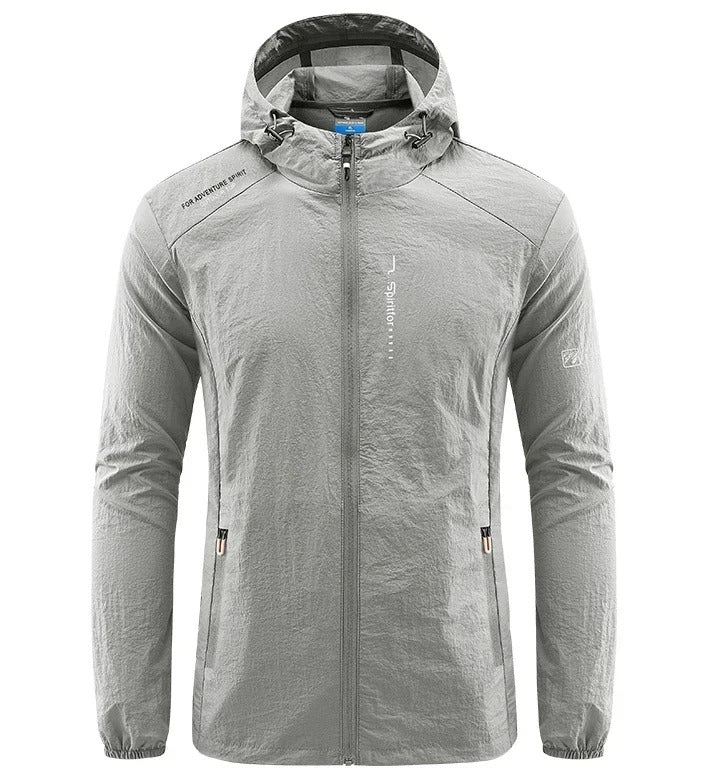 Men's Windbreaker Jacket - Full-Zip and Hooded