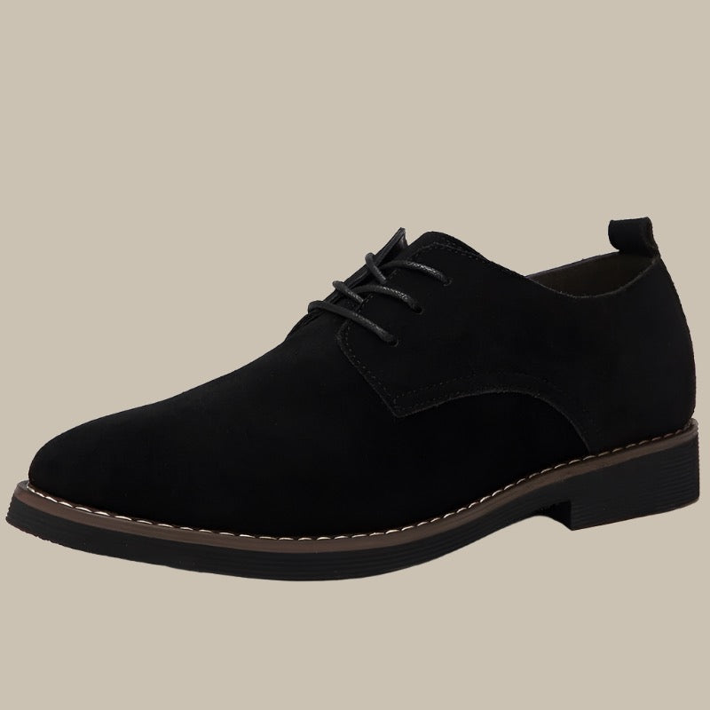 Men's Suede Lace-Up Shoes -  Chunky Sole Derby