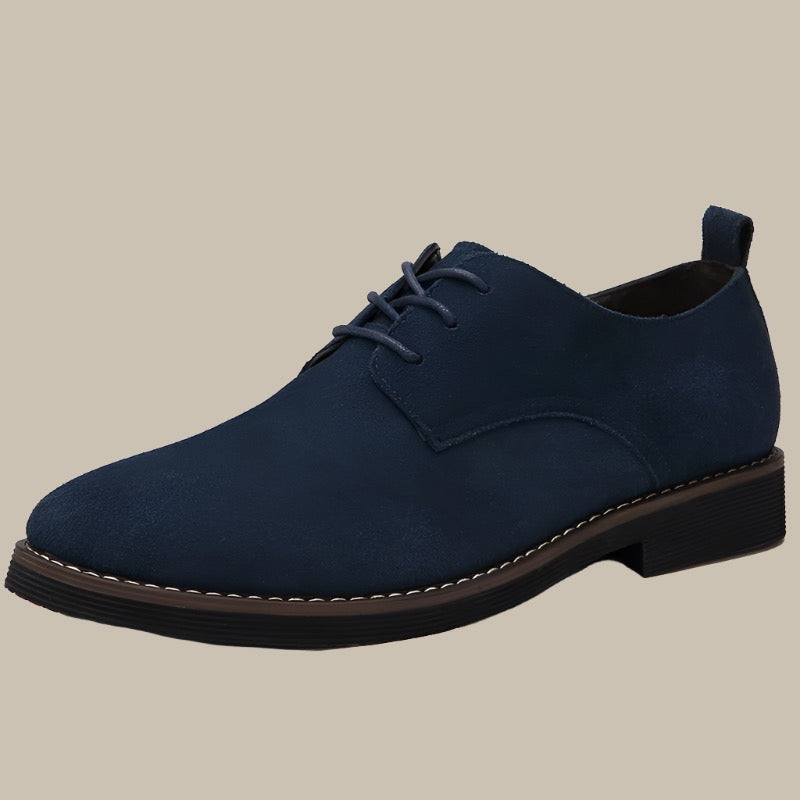 Men's Suede Lace-Up Shoes -  Chunky Sole Derby