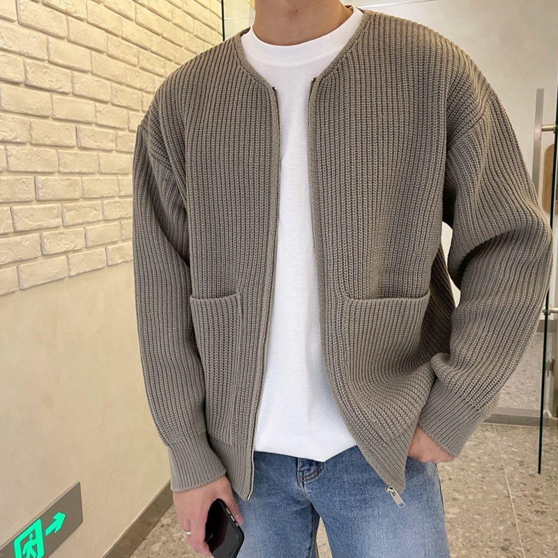 Philip - Stylish Round Neck Cardigan Jacket for Men
