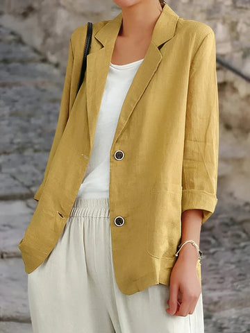 Lightweight Linen Casual Blazer for Women